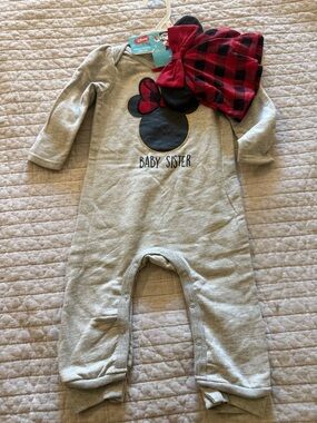 Disney Minnie Mouse Gray Onesie